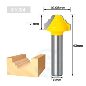 L-N263 8mm Woodworking Milling Cutter Double Frame Molding Line Router Bit Carpenter Cabinet Door Profile Bit